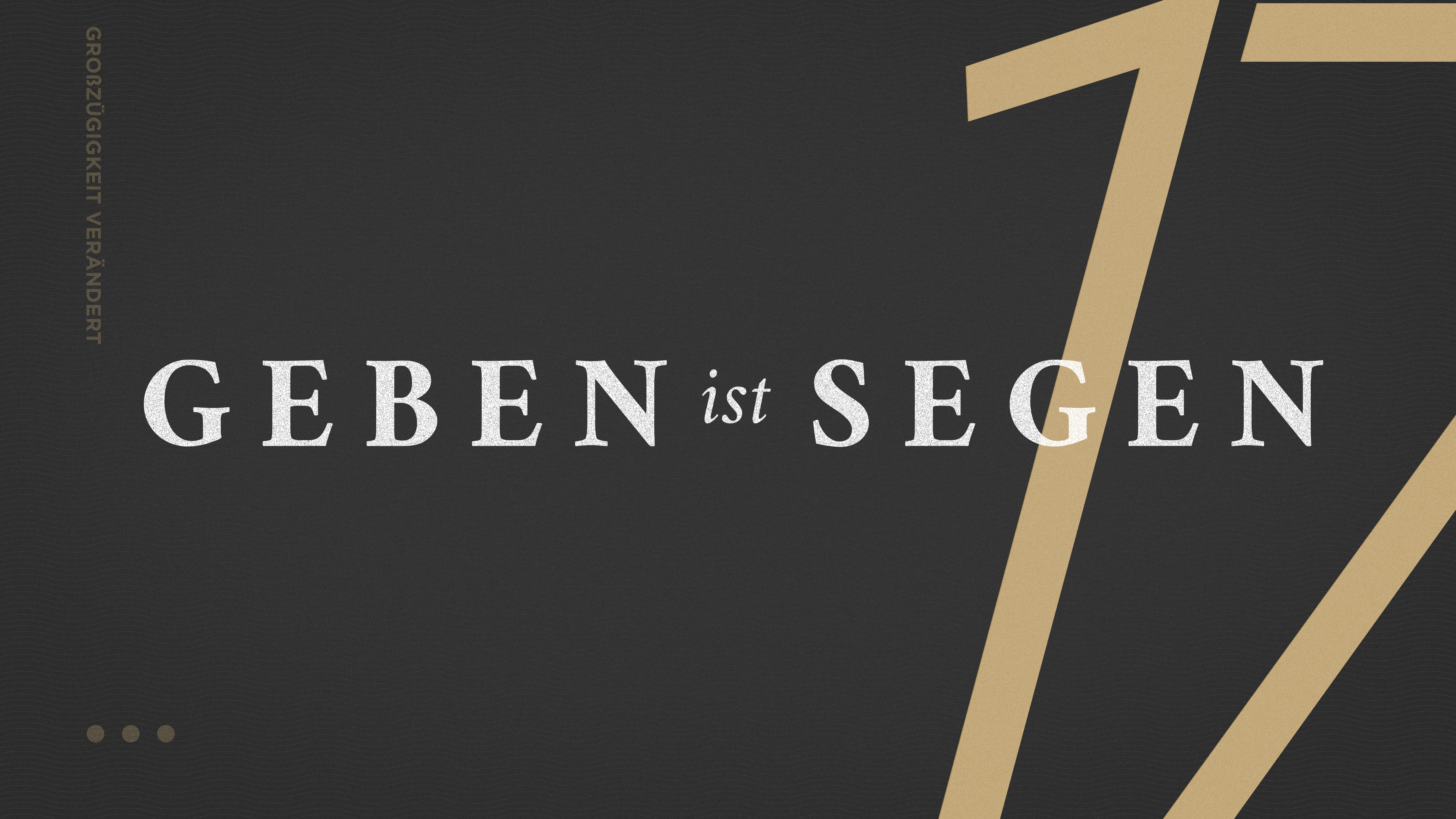 Geben ist Segen